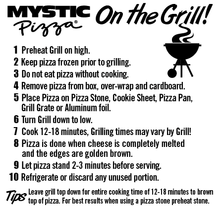 Mystic Pizza Grilling Instructions Nutrition Facts